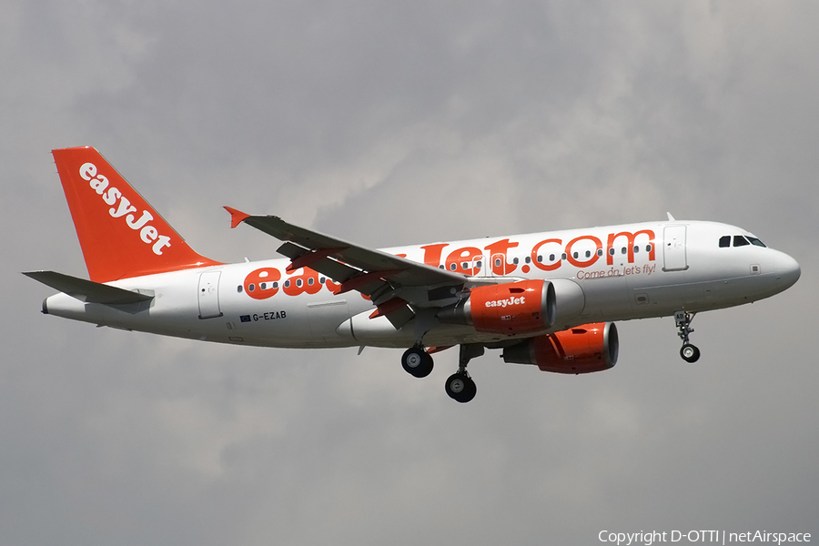 easyJet Airbus A319-111 (G-EZAB) | Photo 166393