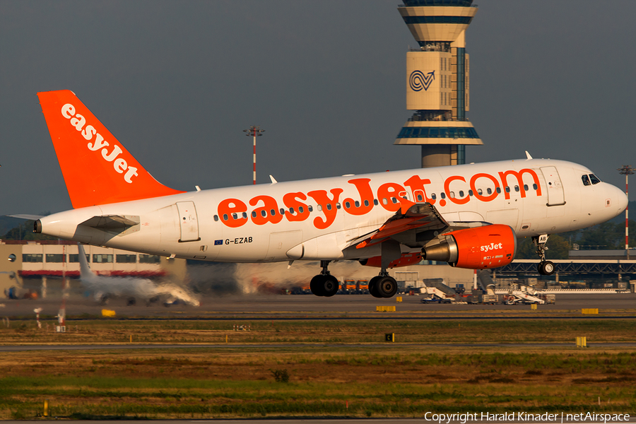 easyJet Airbus A319-111 (G-EZAB) | Photo 292903