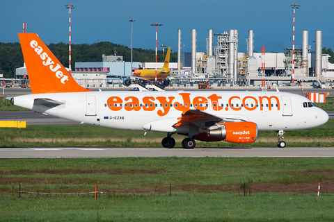 easyJet Airbus A319-111 (G-EZAB) at  Milan - Malpensa, Italy