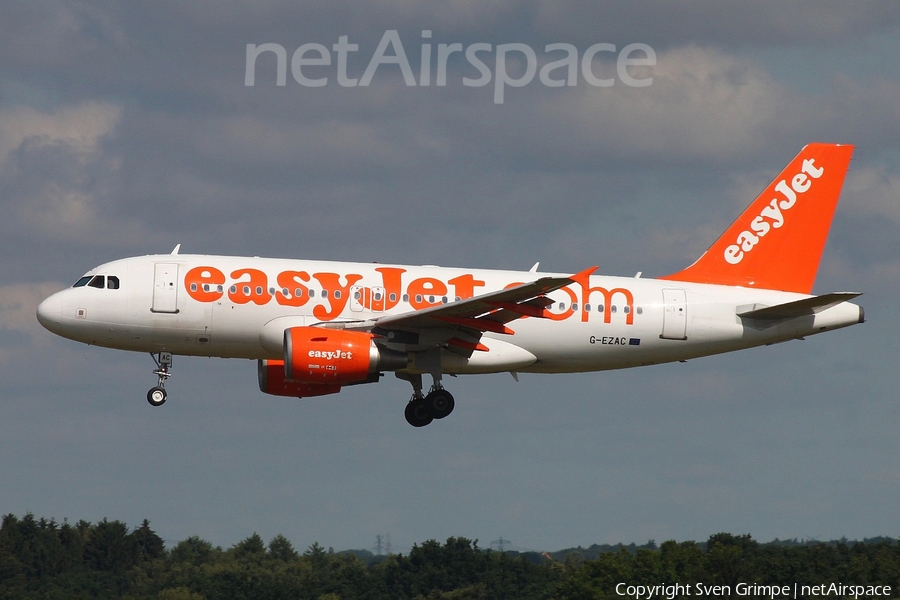 easyJet Airbus A319-111 (G-EZAC) | Photo 80228