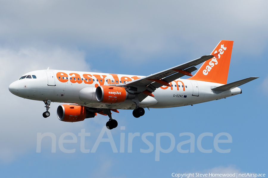 easyJet Airbus A319-111 (G-EZAC) | Photo 174564