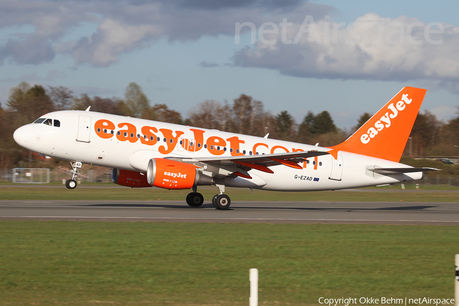 easyJet Airbus A319-111 (G-EZAD) | Photo 73850