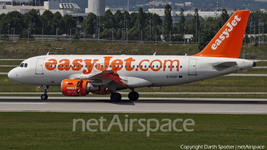 easyJet Airbus A319-111 (G-EZAF) | Photo 229728