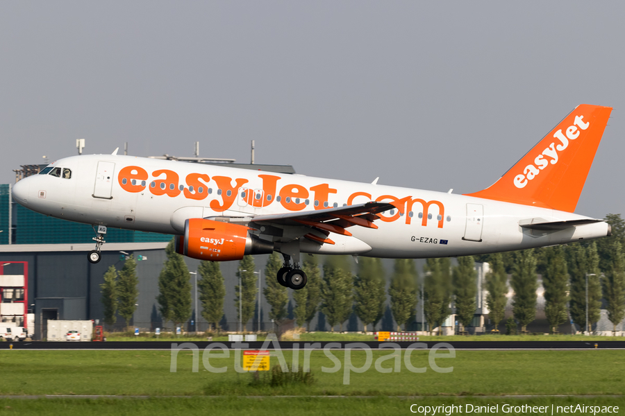 easyJet Airbus A319-111 (G-EZAG) | Photo 255551
