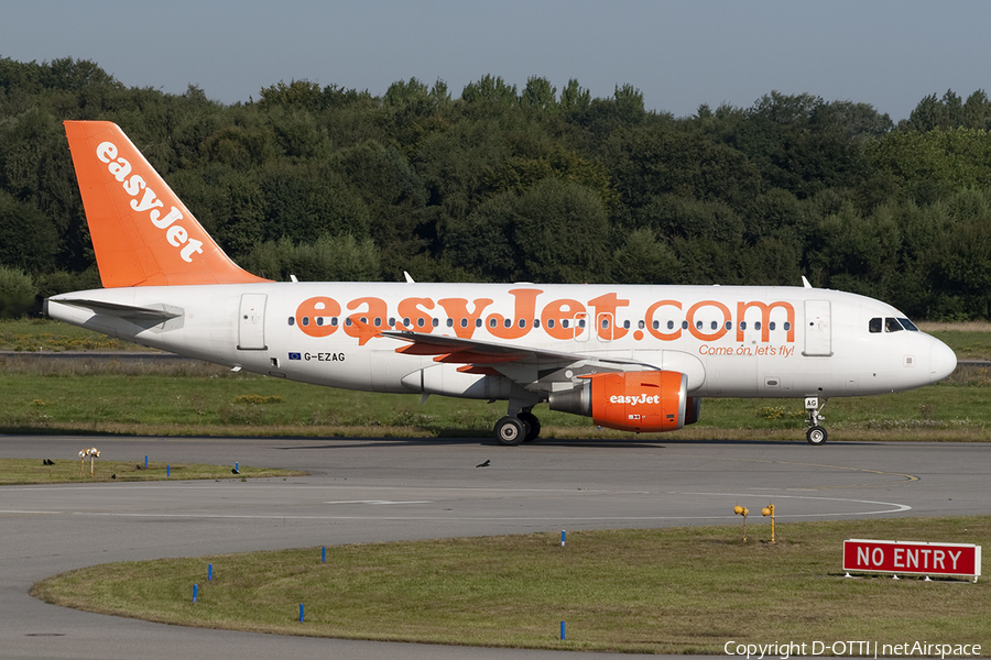 easyJet Airbus A319-111 (G-EZAG) | Photo 389694