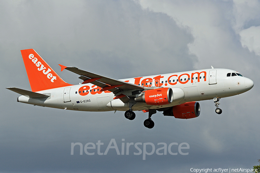 easyJet Airbus A319-111 (G-EZAG) | Photo 174848