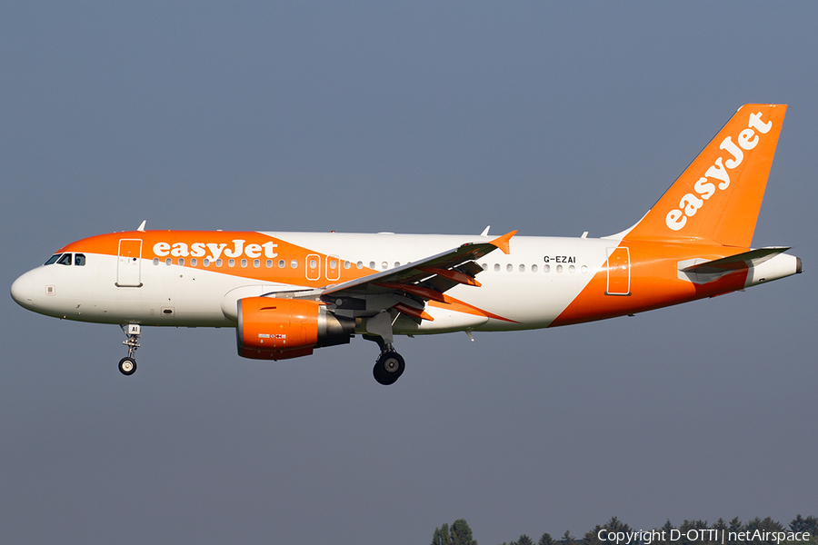 easyJet Airbus A319-111 (G-EZAI) | Photo 588312