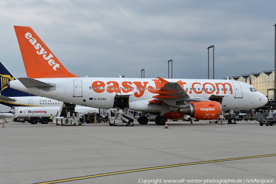 easyJet Airbus A319-111 (G-EZAK) | Photo 409993