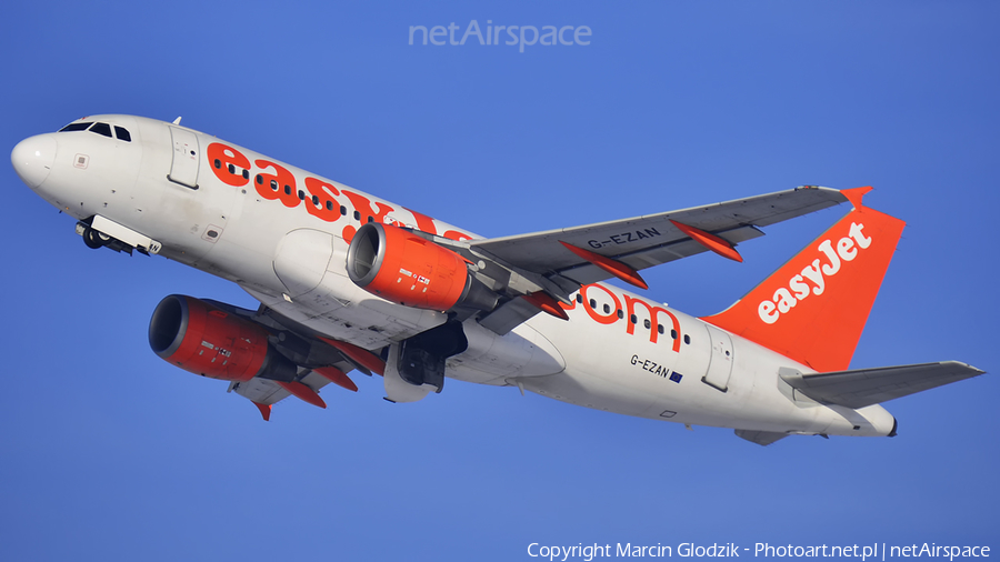 easyJet Airbus A319-111 (G-EZAN) | Photo 369273