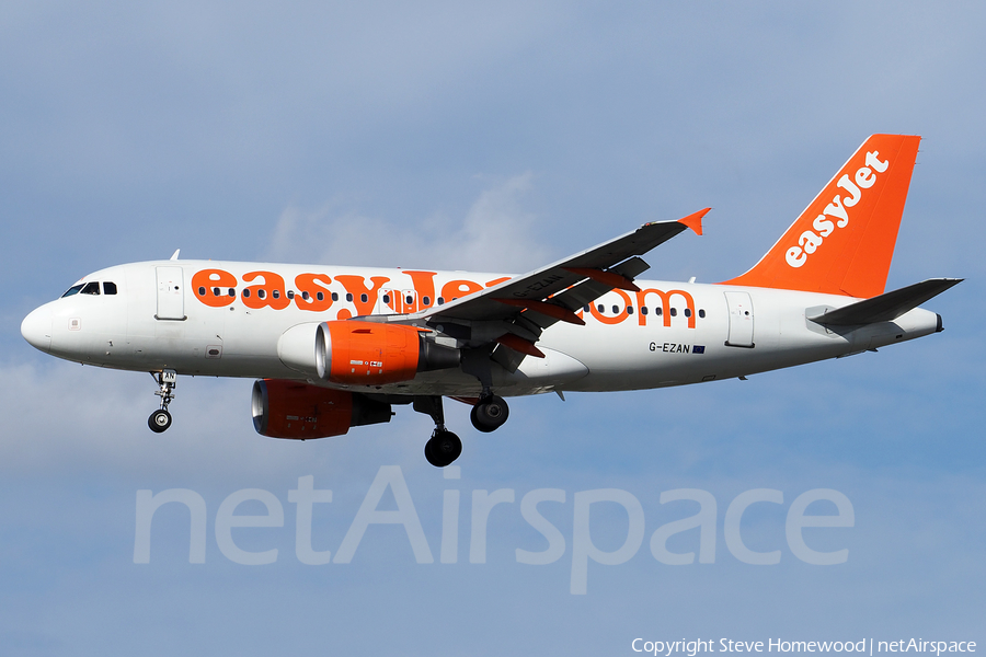 easyJet Airbus A319-111 (G-EZAN) | Photo 149720