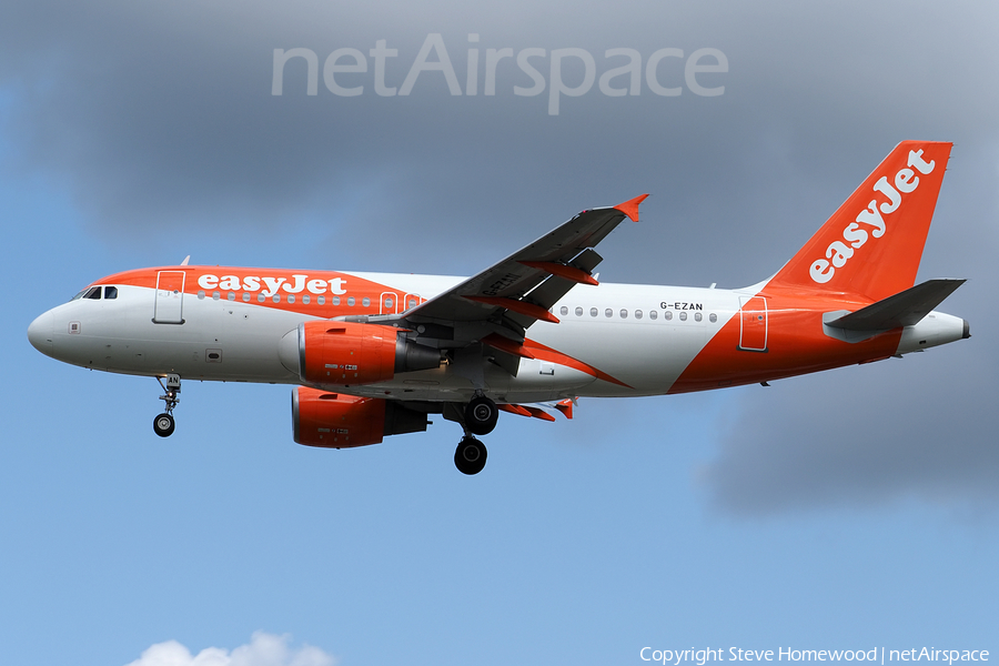 easyJet Airbus A319-111 (G-EZAN) | Photo 671248