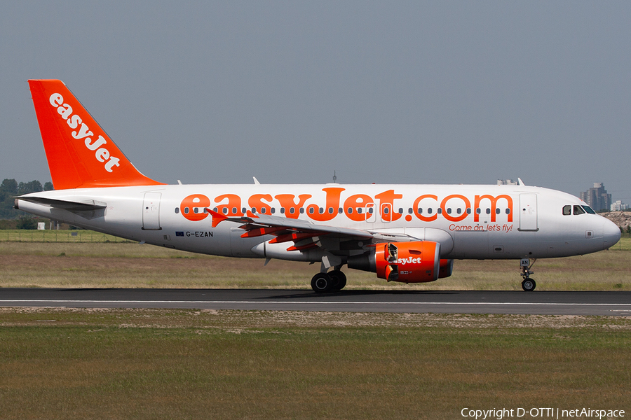 easyJet Airbus A319-111 (G-EZAN) | Photo 263120