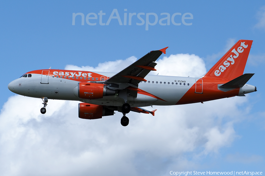 easyJet Airbus A319-111 (G-EZAO) | Photo 534778