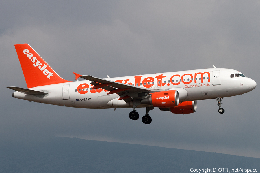 easyJet Airbus A319-111 (G-EZAP) | Photo 201192