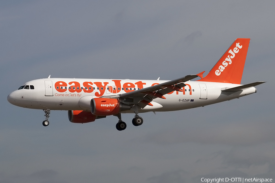 easyJet Airbus A319-111 (G-EZAP) | Photo 164289