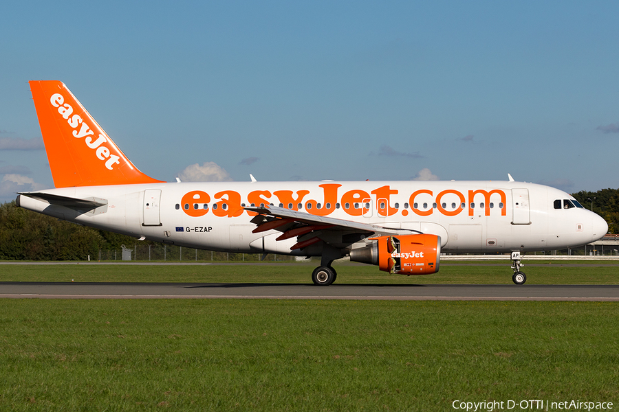 easyJet Airbus A319-111 (G-EZAP) | Photo 190938