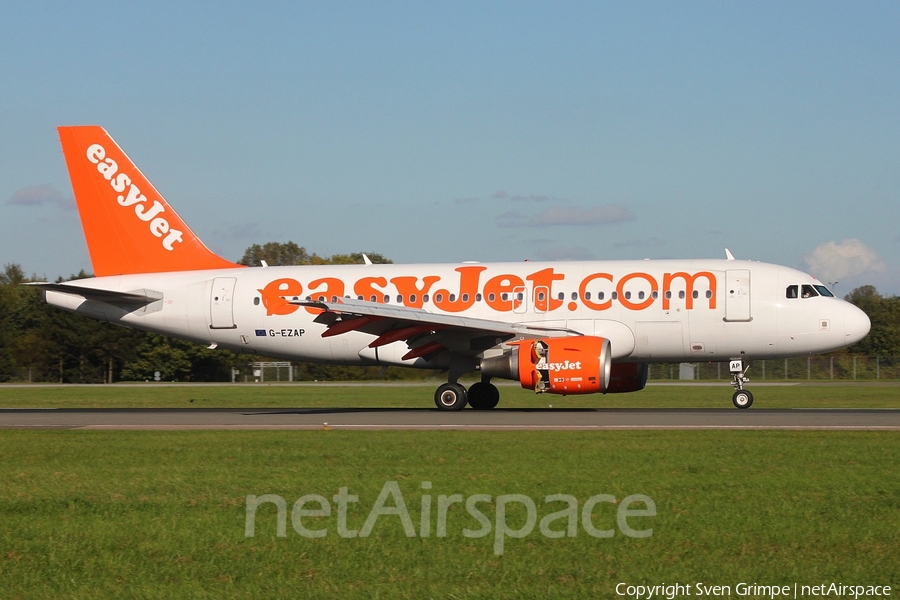 easyJet Airbus A319-111 (G-EZAP) | Photo 192404