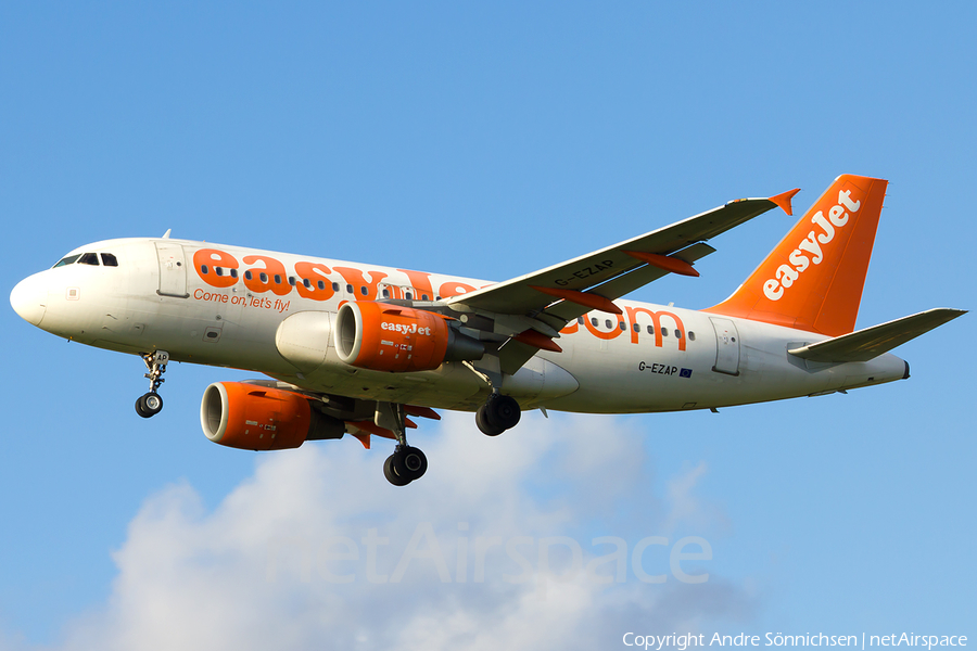 easyJet Airbus A319-111 (G-EZAP) | Photo 34691
