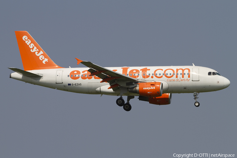 easyJet Airbus A319-111 (G-EZAS) | Photo 357375