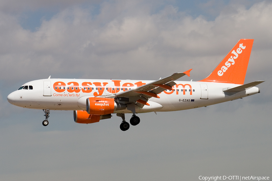 easyJet Airbus A319-111 (G-EZAS) | Photo 164323