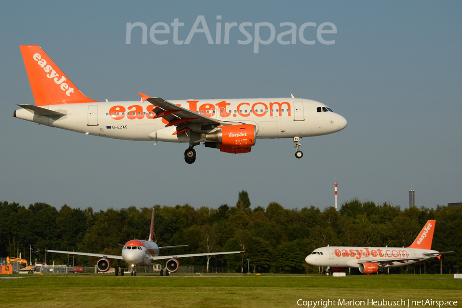 easyJet Airbus A319-111 (G-EZAS) | Photo 123408