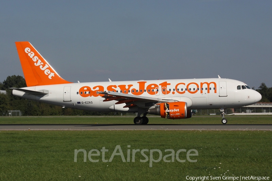 easyJet Airbus A319-111 (G-EZAS) | Photo 124125