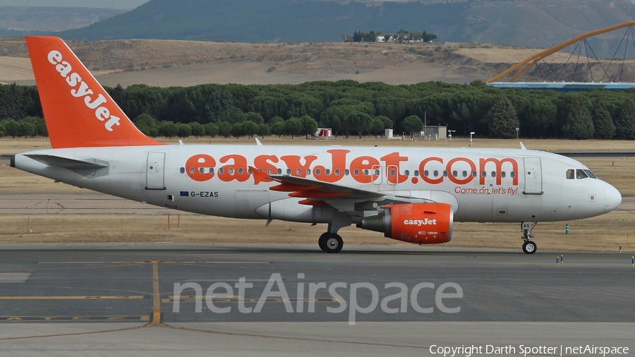 easyJet Airbus A319-111 (G-EZAS) | Photo 213266