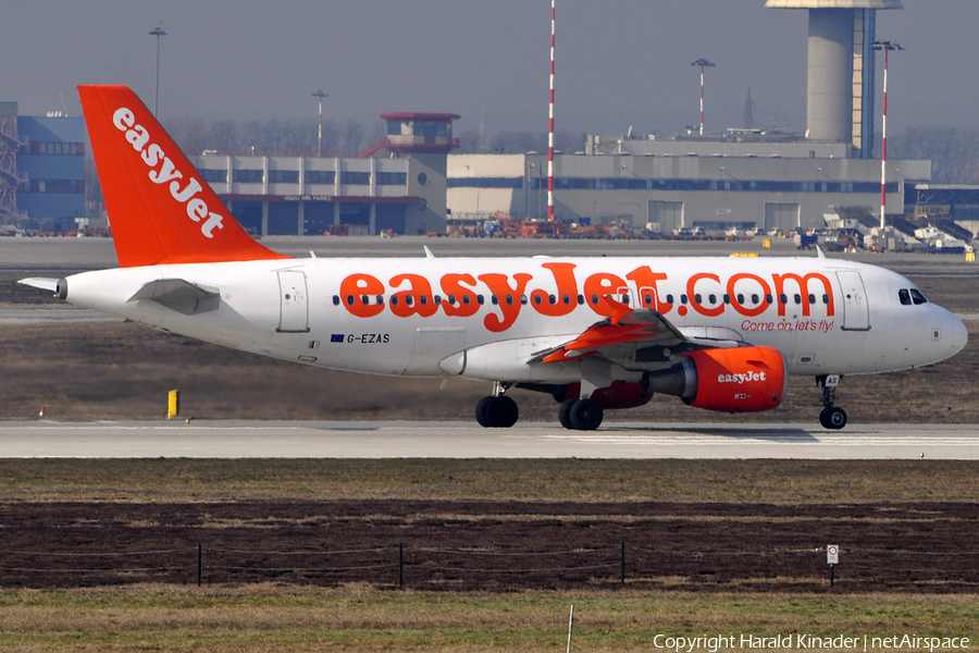 easyJet Airbus A319-111 (G-EZAS) | Photo 308915