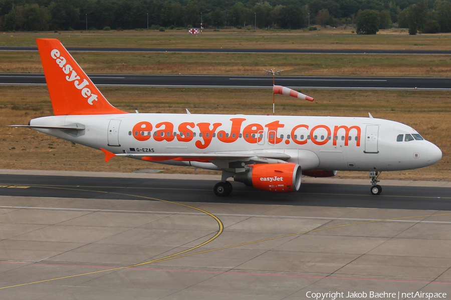 easyJet Airbus A319-111 (G-EZAS) | Photo 264347
