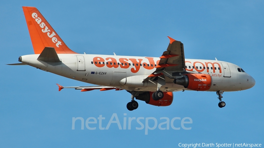 easyJet Airbus A319-111 (G-EZAV) | Photo 213268