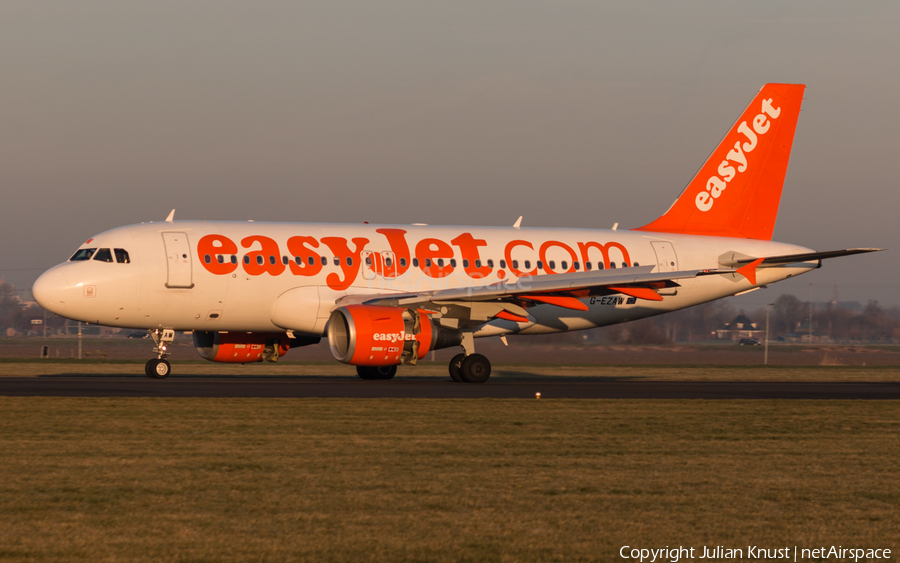 easyJet Airbus A319-111 (G-EZAW) | Photo 294770