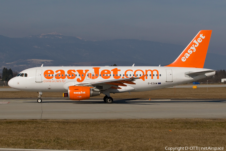 easyJet Airbus A319-111 (G-EZAW) | Photo 271940