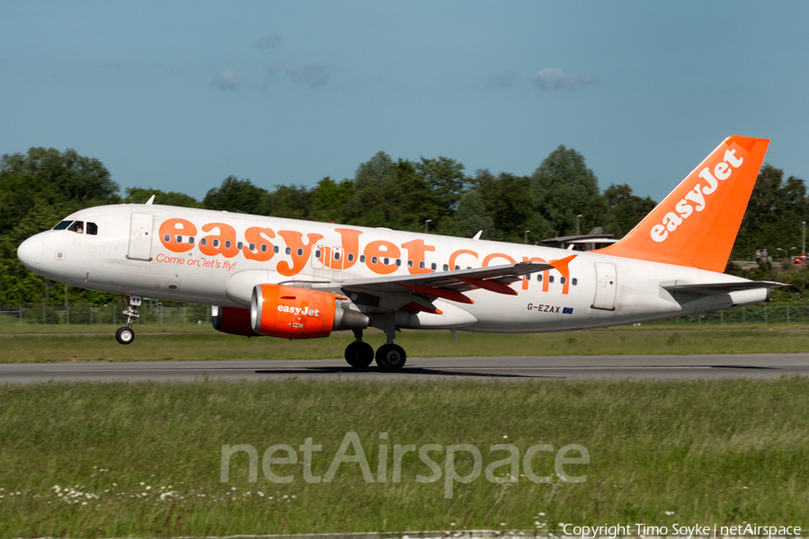 easyJet Airbus A319-111 (G-EZAX) | Photo 27049