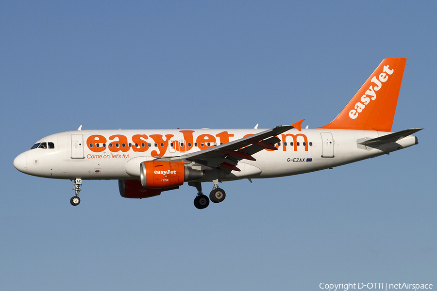 easyJet Airbus A319-111 (G-EZAX) | Photo 325759
