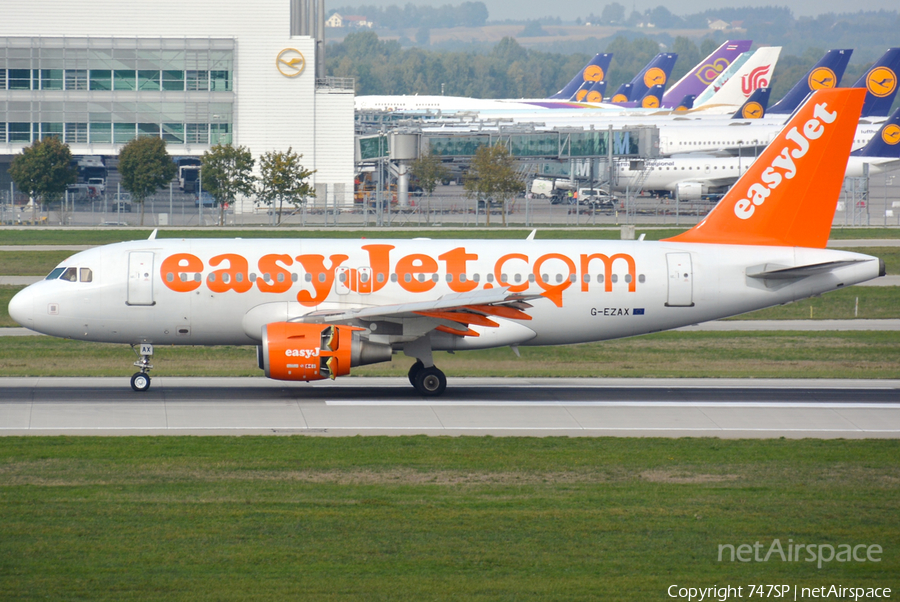 easyJet Airbus A319-111 (G-EZAX) | Photo 88145