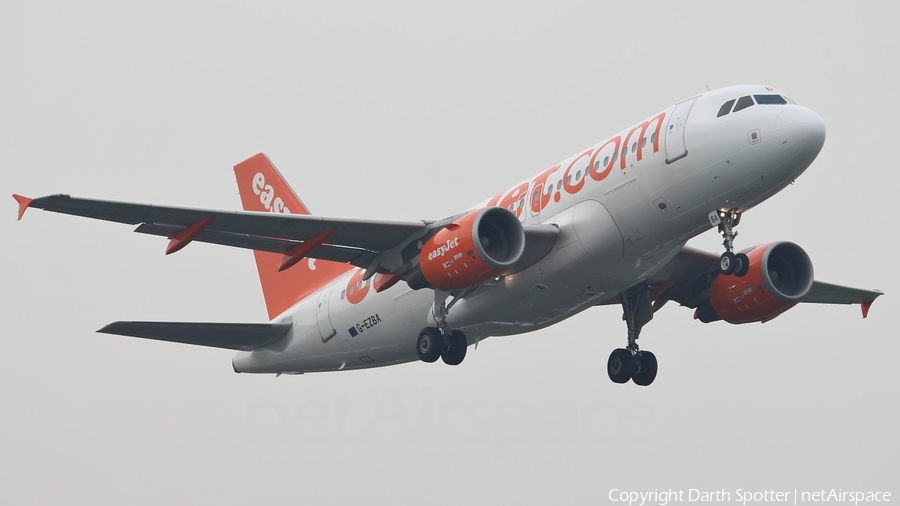 easyJet Airbus A319-111 (G-EZBA) | Photo 216317