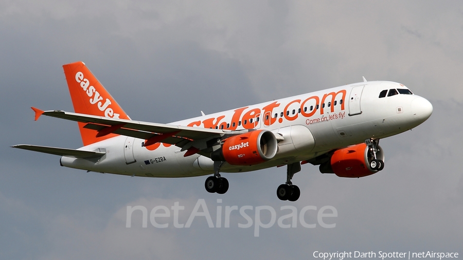 easyJet Airbus A319-111 (G-EZBA) | Photo 206988