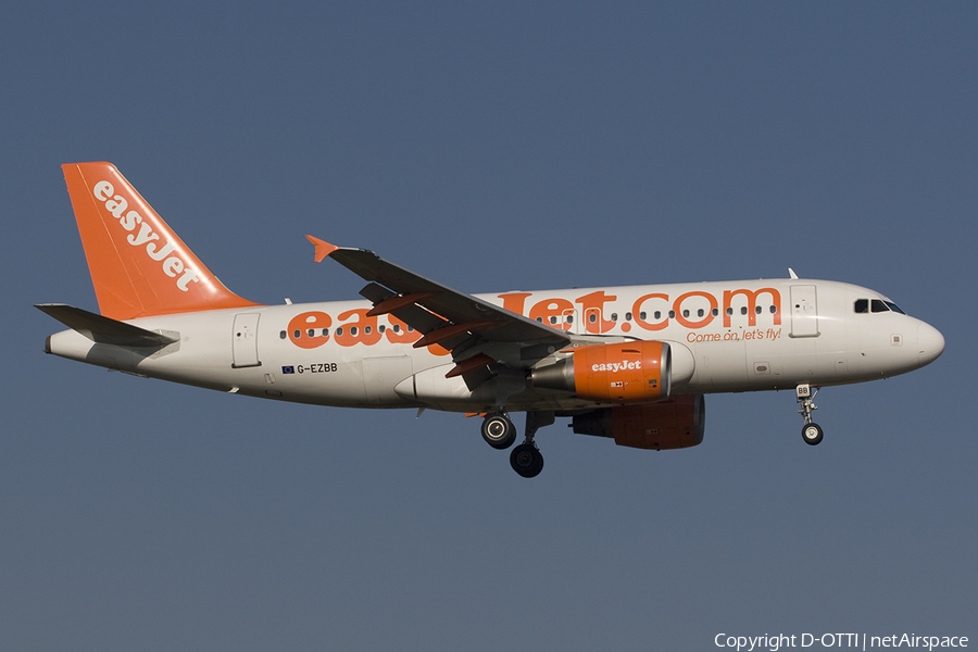 easyJet Airbus A319-111 (G-EZBB) | Photo 272140