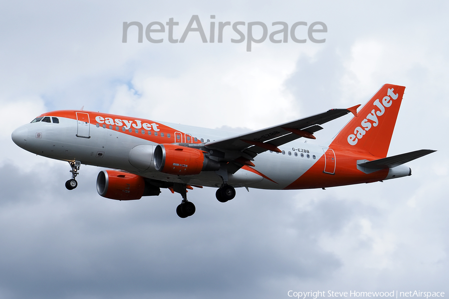 easyJet Airbus A319-111 (G-EZBB) | Photo 671250