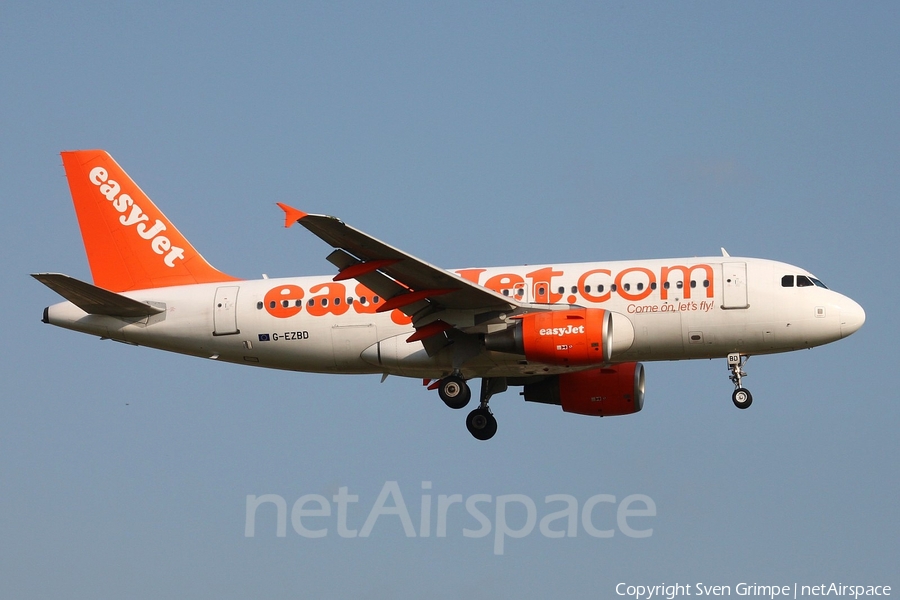 easyJet Airbus A319-111 (G-EZBD) | Photo 28936