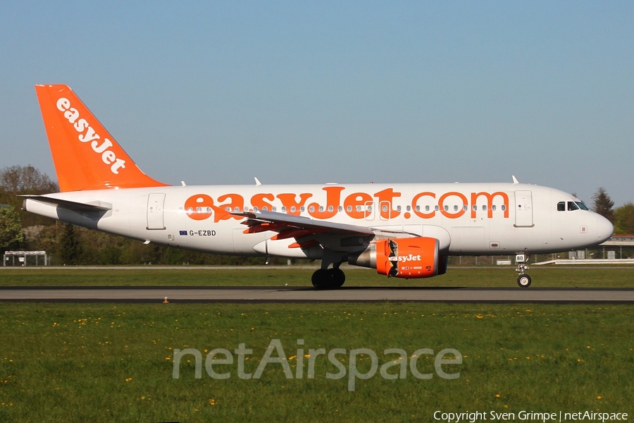 easyJet Airbus A319-111 (G-EZBD) | Photo 314971