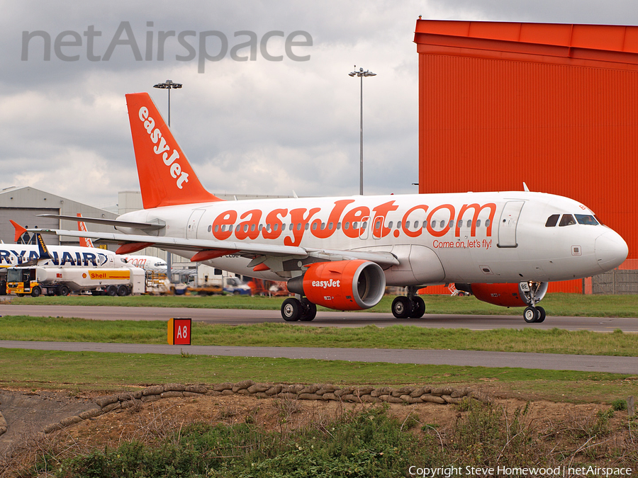 easyJet Airbus A319-111 (G-EZBE) | Photo 50227