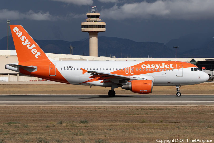 easyJet Airbus A319-111 (G-EZBE) | Photo 533294