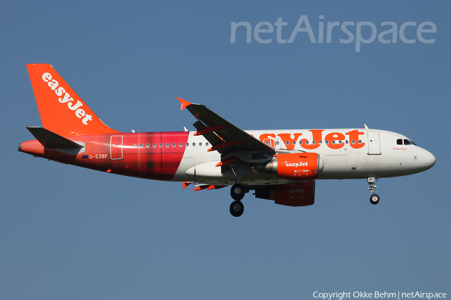 easyJet Airbus A319-111 (G-EZBF) | Photo 107867