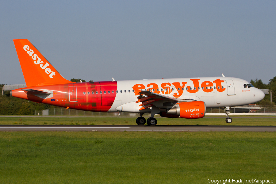 easyJet Airbus A319-111 (G-EZBF) | Photo 55346