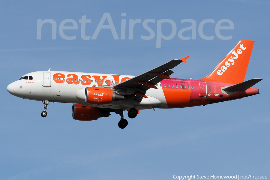 easyJet Airbus A319-111 (G-EZBF) | Photo 153689