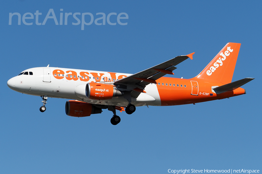 easyJet Airbus A319-111 (G-EZBF) | Photo 281513