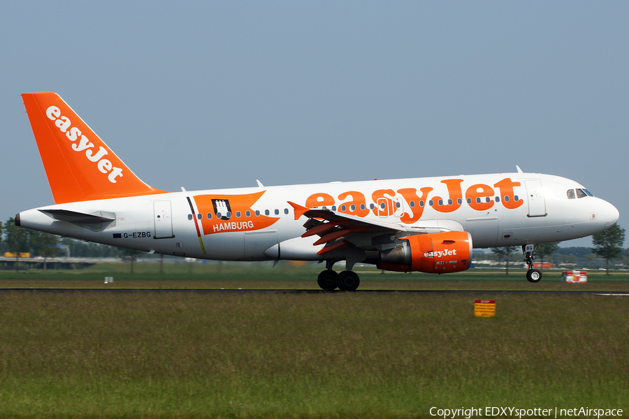 easyJet Airbus A319-111 (G-EZBG) | Photo 291209