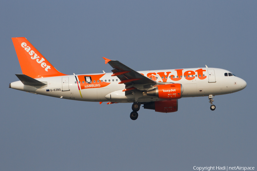easyJet Airbus A319-111 (G-EZBG) | Photo 44306
