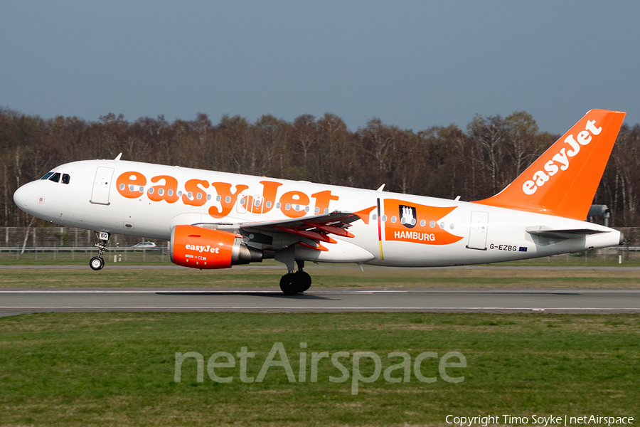 easyJet Airbus A319-111 (G-EZBG) | Photo 44376